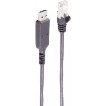 SHIVERPEAKS Cabo adaptador USB-A para RJ45 Gigabit Ethernet, 5 m, preto (BS13-52055)