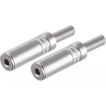 SHIVERPEAKS BS51210-M2 Ficha jack estéreo 3,5 mm, aço inoxidável, ligação por soldadura, dourado