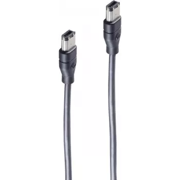 SHIVERPEAKS BS77202 cabo FireWire 400 - 6 pinos para 6 pinos, preto, 400 Mbit/s