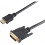Cabo adaptador de vídeo SHIVERPEAKS BS77481 HDMI Type-A macho para DVI-D macho, 1,5 m, preto, dourado, triplamente blindado, suporta 1920x1200