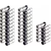 SHIVERPEAKS BS85029-A-SET25 Ficha de Compressão Tipo F para Cabo Coaxial 7 mm, Pack de 25, Latão Niquelado, 75 Ohm, Resistente às Intempéries, Prateado