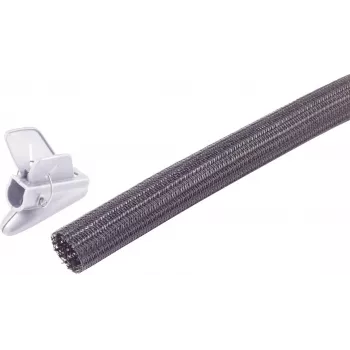 SHIVERPEAKS conjunto de calha para cabos flexível, 19 mm de diâmetro, preto, 3,75 m de comprimento total BS18-35375