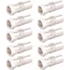 SHIVERPEAKS Adaptador de ficha IEC para conector fêmea F, conjunto de 10, 75 Ohm, niquelado BS85323-SET10