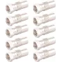 SHIVERPEAKS Adaptador de ficha IEC para conector fêmea F, conjunto de 10, 75 Ohm, niquelado BS85323-SET10