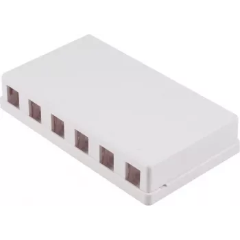 SHIVERPEAKS Caixa de superfície Keystone, 6 portas, branco (BS08-10118)