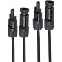 Conjunto de cabos de extensão SHIVERPEAKS PV4, 4mm², pack de 2 preto/preto, 25m (BS02-32105)