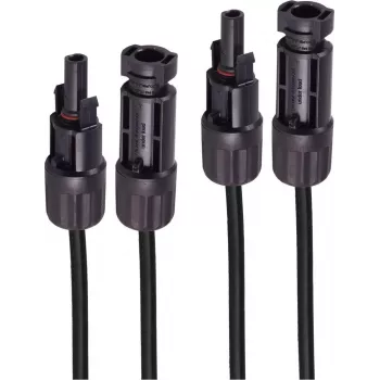 Conjunto de cabos de extensão SHIVERPEAKS PV4, 4mm², 2x 50m, preto, fichas MC4 BS02-32505