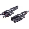 SHIVERPEAKS PV4 Conjunto adaptador em T, derivação 2 para 1, IP68, 1500V DC, 30A, Preto (BS02-21012)