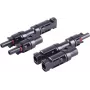 SHIVERPEAKS PV4 Conjunto adaptador em T, derivação 2 para 1, IP68, 1500V DC, 30A, Preto (BS02-21012)