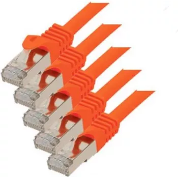 SHIVERPEAKS S-Conn cabo de rede Cat.7 S/FTP, 1,5 m, RJ-45 para RJ-45, contactos banhados a ouro, 10 Gbps, 600 MHz, cobre, preto 75511-1.5O-SET5