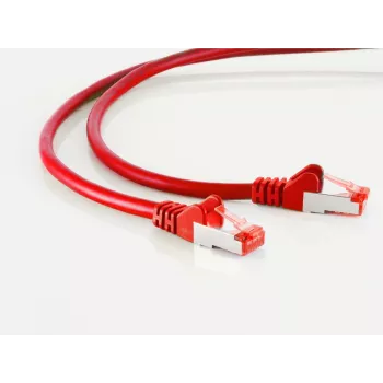 SHIVERPEAKS S/CONN maximum connectivity Cabo de rede Cat 6A S/FTP PIMF sem halogéneos certificado GHMT, vermelho, 0,15 m (75711-A0.15R)