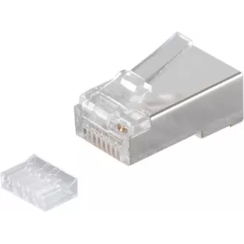 Ficha modular RJ45 blindada SHIVERPEAKS S/CONN maximum connectivity Cat.6a, 8P8C, contactos banhados a ouro 50µ, com guia de inserção (72061-R)