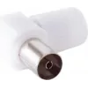 SHIVERPEAKS S/CONN maximum connectivity adaptador coaxial em ângulo ficha F para conector fêmea F 75 Ohm latão niquelado prateado (82023)