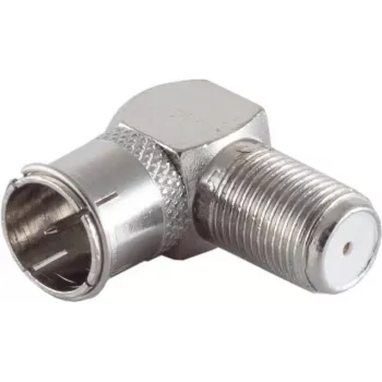 Adaptador angular F SHIVERPEAKS S/CONN Maximum Connectivity, ficha rápida F para conector fêmea F (85210-QUICK)