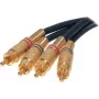 SHIVERPEAKS S/CONN maximum connectivity Cabo de áudio RCA, 2 fichas RCA macho para 2 fichas RCA macho, fichas metálicas douradas, 2,5 m, preto 40224