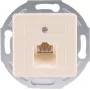 SHIVERPEAKS S/CONN maximum connectivity Tomada de Rede RJ45 UAE de Encastrar 1x8 com Placa Central e Anel de Montagem Metálico, Branco Puro 74221-1-50-UNI