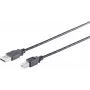 Cabo USB 2.0 High-Speed SHIVERPEAKS S/CONN Maximum Connectivity, A para B, preto, 0,5 m (13-23015)