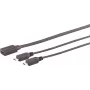 SHIVERPEAKS S/CONN maximum connectivity Cabo Adaptador em Y USB-C Fêmea para 2x USB Micro-B Macho, USB 2.0, 0,3m, Preto 13-20021