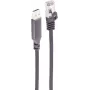 Cabo adaptador LAN SHIVERPEAKS USB-A 1G, USB Type-A macho para RJ45, alumínio, preto, 2m (BS14-52035)