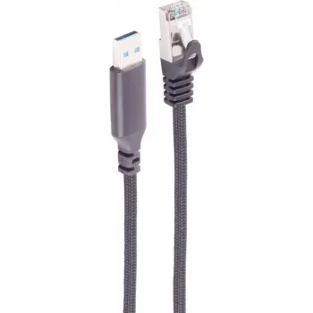 SHIVERPEAKS Cabo adaptador USB-A para RJ45 Gigabit Ethernet, USB 3.0, 10m, preto BS14-52075