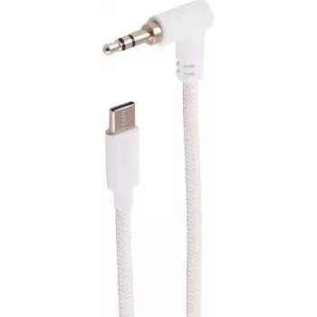 SHIVERPEAKS cabo de áudio USB-C, 3,5mm angulado TRS, branco, 2m (BS14-06036)