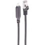Cabo adaptador SHIVERPEAKS USB-C para Gigabit Ethernet, 2m, alumínio, preto (BS14-51035)