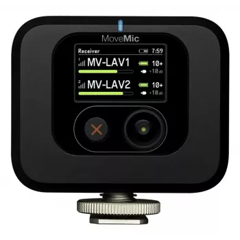 Microfone estéreo sem fios Shure MV88+W-KIT-Z6 com recetor de suporte para câmara
