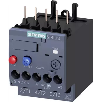 Relé de proteção térmica contra sobrecarga Siemens 3RU2116-4AB0, 1,1-1,6 A, classe 10, S00, terminais de parafuso, 1NO+1NC