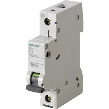 Siemens 5SL4102-7 Disjuntor Magnetotérmico 1 Polo Curva C 2 A 6 kA 230/400 V AC