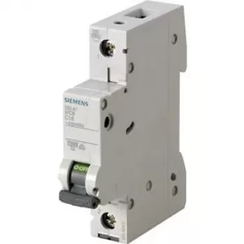 Disjuntor Siemens 5SL4108-6 1 polo 8A curva B MCB 230/400V 6kA