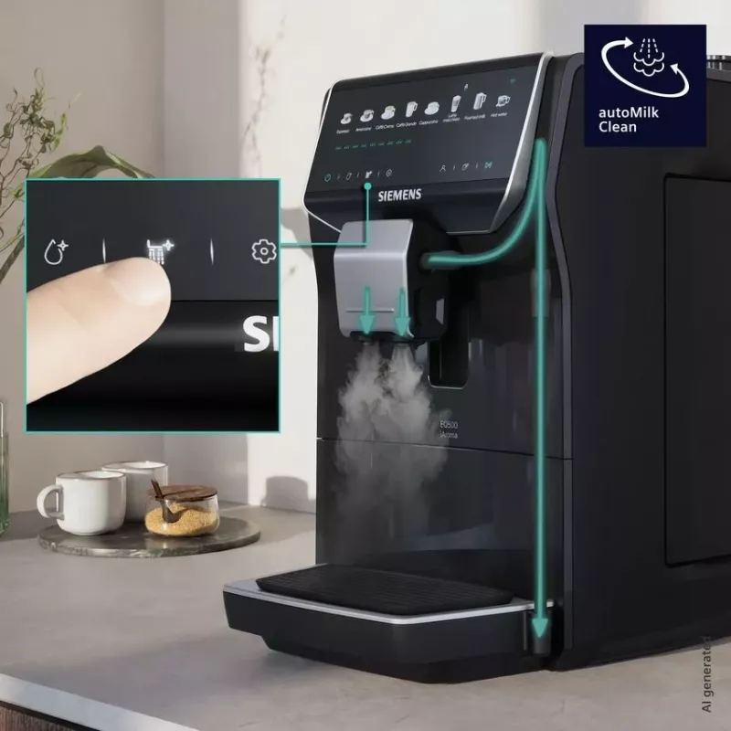 Máquina de café automática Siemens EQ500 iAroma TP553E07, Preto Lacado