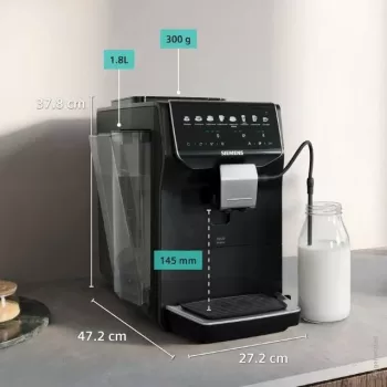 Máquina de café automática Siemens EQ500 iAroma TP553E07, Preto Lacado