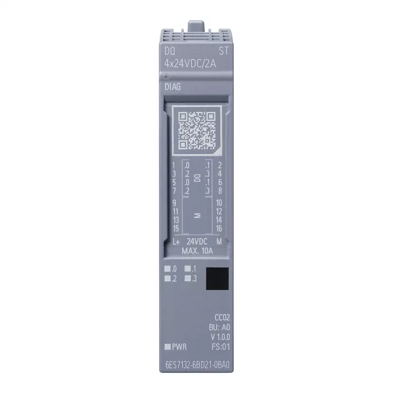 Módulo de saída digital SIEMENS SIMATIC ET 200SP DQ 4x24VDC/2A ST (6ES7132-6BD21-0BA0)