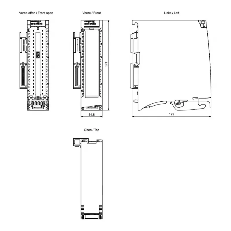 Módulo de entrada analógica Siemens SIMATIC S7-1500 AI 8xU/I/RTD/TC 16 Bit - 6ES7531-7KF00-0AB0