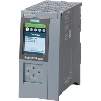 Siemens SIMATIC S7-1500 CPU 1515-2 PN CPU standard 500 KB memória de programa 3 MB memória de dados 2 interfaces PROFINET