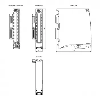 Siemens SIMATIC S7-1500 módulo de entrada digital DI 16 x 24V DC, 16 canais, Type 3, diagnósticos, modo isócrono