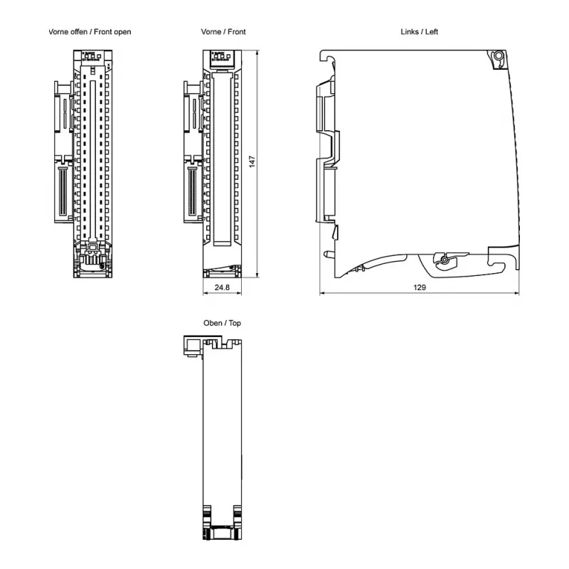 Siemens SIMATIC S7-1500 6ES7521-1BH10-0AA0 módulo de entradas digitais DI 16x 24V DC