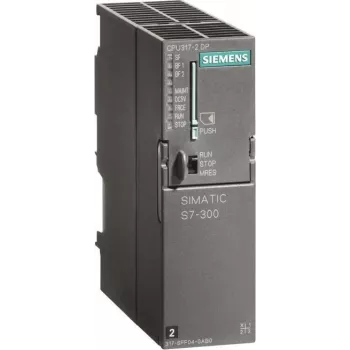 Siemens SIMATIC S7-300 CPU 317-2 DP, 1 MB de memória de trabalho, interfaces MPI/DP e PROFIBUS DP, 24V DC, montagem em calha DIN 6ES73172AK140AB0