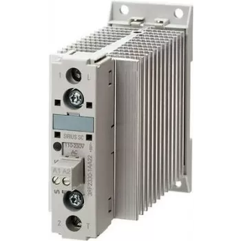 Siemens SIRIUS 3RF23 Contator de semicondutores, monofásico, 30 A, 48-460 V AC, comando 24 V DC, comutação no zero, terminais de parafuso, calha DIN 3RF2330-1AA04