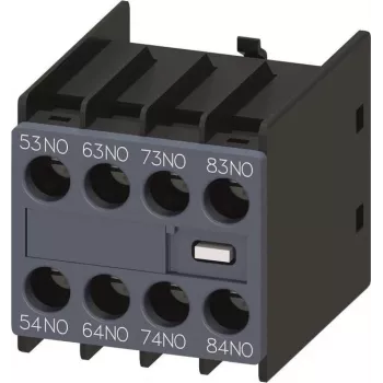 Bloco de contactos auxiliares Siemens SIRIUS 3RH2, 4 contactos de fecho, montagem frontal, terminais de parafuso, 3RH2911-1GA40