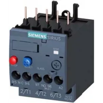 Relé térmico de sobrecarga Siemens SIRIUS 3RU2 0,9-1,25 A, classe 10, S00, terminais de parafuso, 1NO+1NC 3RU21160KB0