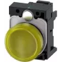 Siemens SIRIUS ACT 3SU1102-6AA30-3AA0 Luz indicadora LED amarela, 24V AC/DC, 22mm