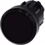 Siemens SIRIUS ACT atuador de botão de pressão plano, preto, anel frontal em plástico, 22mm, 3SU1000-0AA10-0AA0
