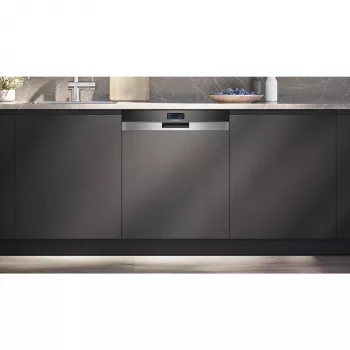Máquina de lavar loiça totalmente encastrável SIEMENS SN57TS00CE iQ700 (aço inoxidável escovado/preto, 60 cm, Home Connect)