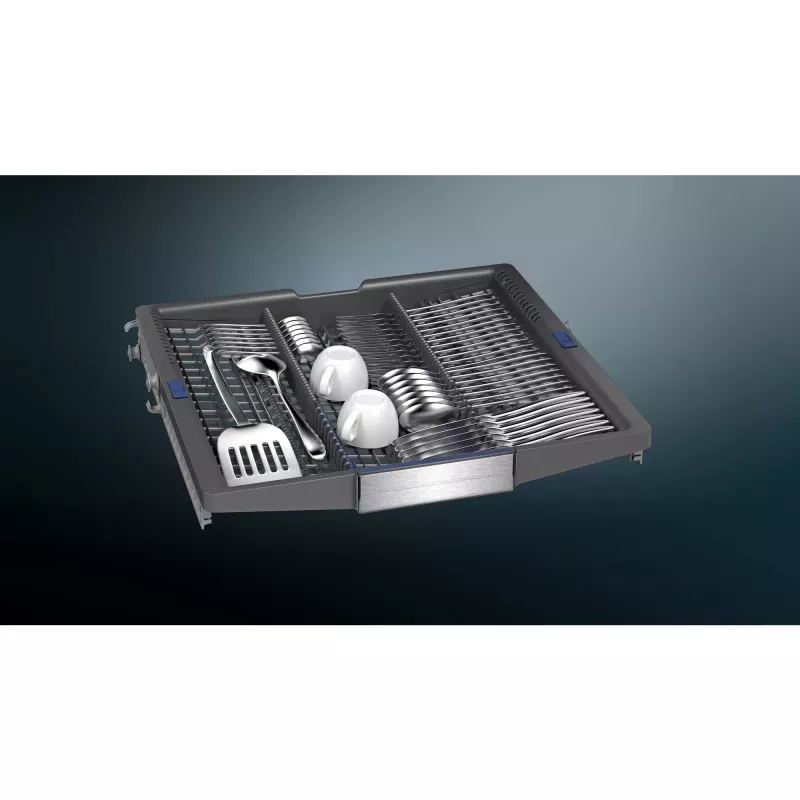 Máquina de lavar loiça totalmente encastrável SIEMENS SN57TS00CE iQ700 (aço inoxidável escovado/preto, 60 cm, Home Connect)