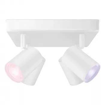 Holofote de teto SIGNIFY WiZ IMAGEO 4 focos quadrado Tunable White & Color branco