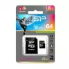 Silicon Power Cartão de memória microSDXC 64GB UHS-I Classe 10 U1 V10