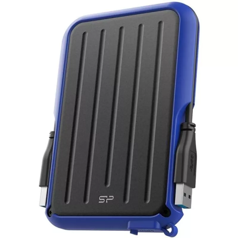 Silicon Power Armor A66 1TB disco externo USB 3.2 Gen 1, robusto, resistente a salpicos IPX4, preto com detalhes vermelhos