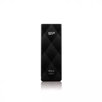 Pen drive Silicon Power Blaze B20 64GB USB 3.2 Gen 1, USB-A retrátil, Preto