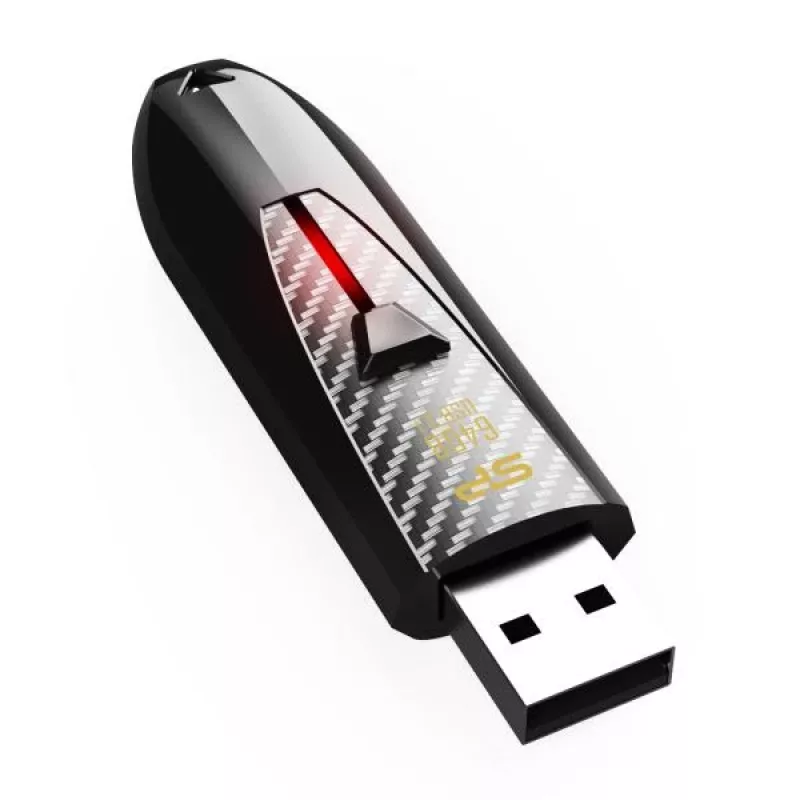 Silicon Power Blaze B25 32GB Pen USB 3.2 Gen 1, conector retrátil, preta